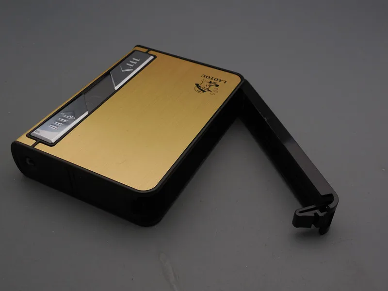 USB Перезаряжаемые портсигар 10 упак. Алюминий сплава ультра-тонкий ветрозащитный