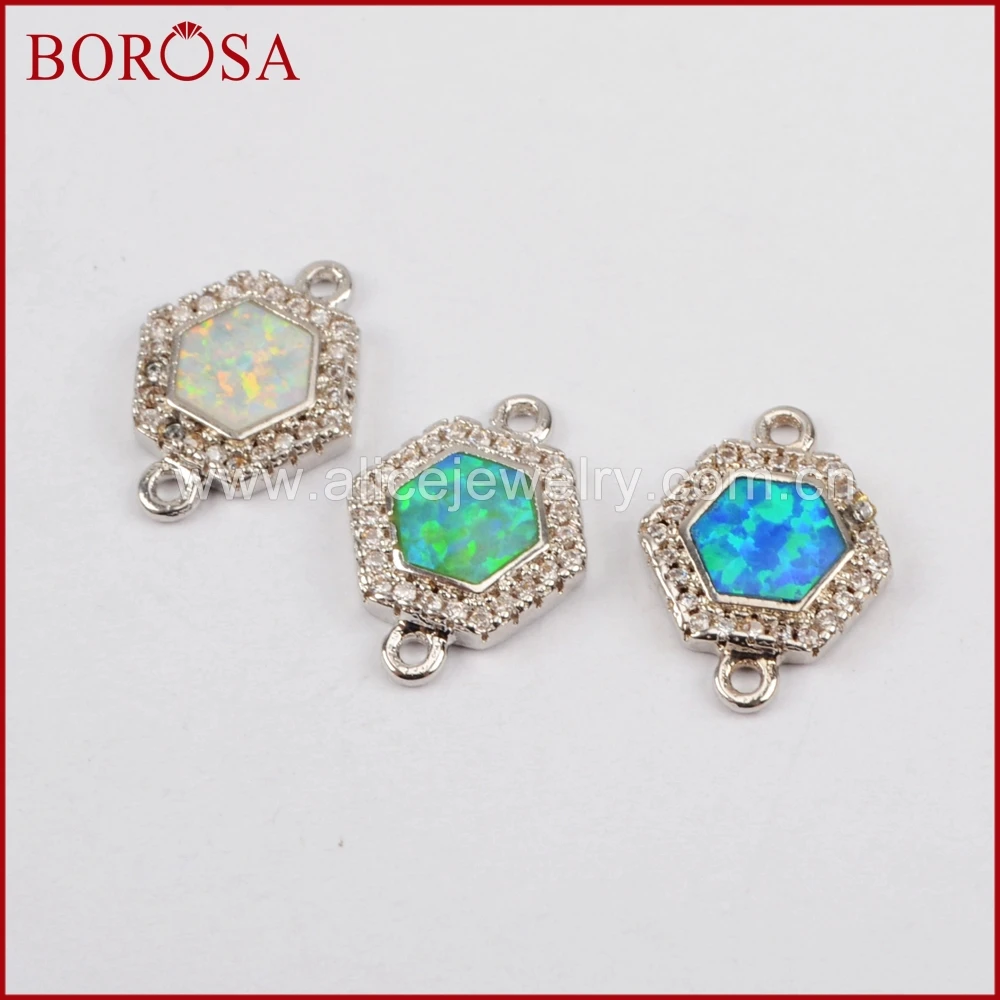 Borosa черный серебристый цвет золото Druzy шестиугольник cz микро проложить