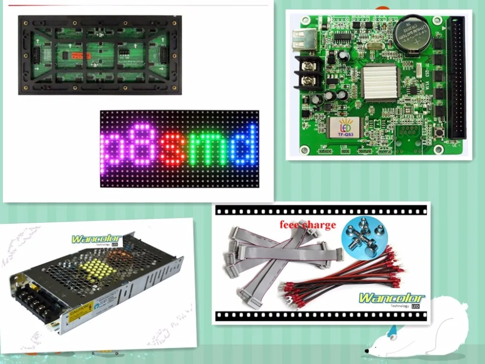 Комплект светодиодных дисплеев сделай сам 20 шт. уличный полноцветный