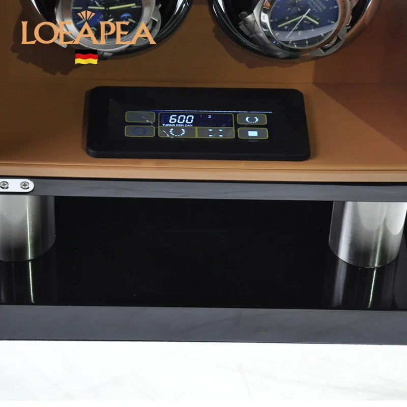 Двухместная автоматическая коробка для наматывания часов 2 + 0 деревянная катушка