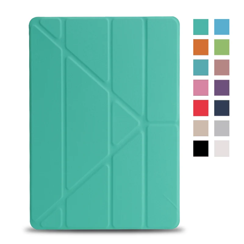 mint green Для Apple iPad Air 3 Чехол для iPad Pro 10,5 дюймов Чехол многоразовый из искусственной кожи умный чехол твердая задняя крышка с держателем - Цвет: mint green