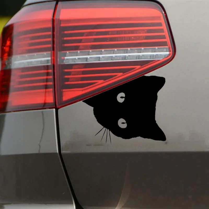12*15CM CAT FACE PEERING Car Sticker Decals Pet Cat Motorcycle Decorative Stickers Window GS3157 | Автомобили и мотоциклы