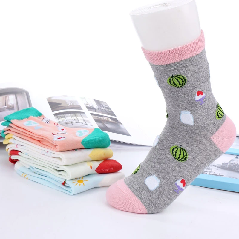 

New Autumn Cute Cartoon Women Socks Girls Skateboard Short Socks Fashion Harajuku Soft Cotton Socks Low Ankle Funny Sox Female