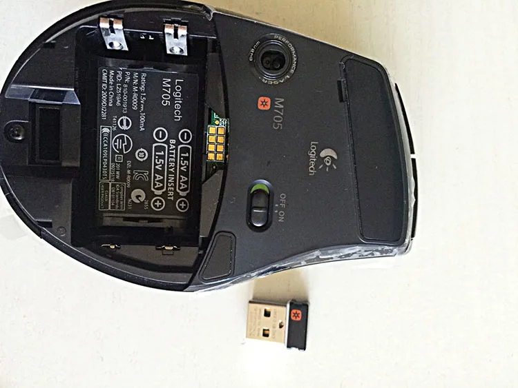 Logitech M705 Беспроводная лазерная большая мышь ноутбук компьютер USB двойной режим