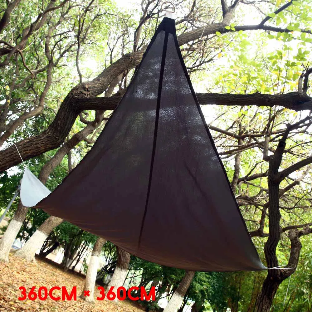 Gray 360cmx360cm Lihuachen треугольник тент парус солнцезащитный навес Защита от солнца открытый навес сад патио бассейн тент Кемпинг Пикник палатка - Цвет: Gray 360cmx360cm