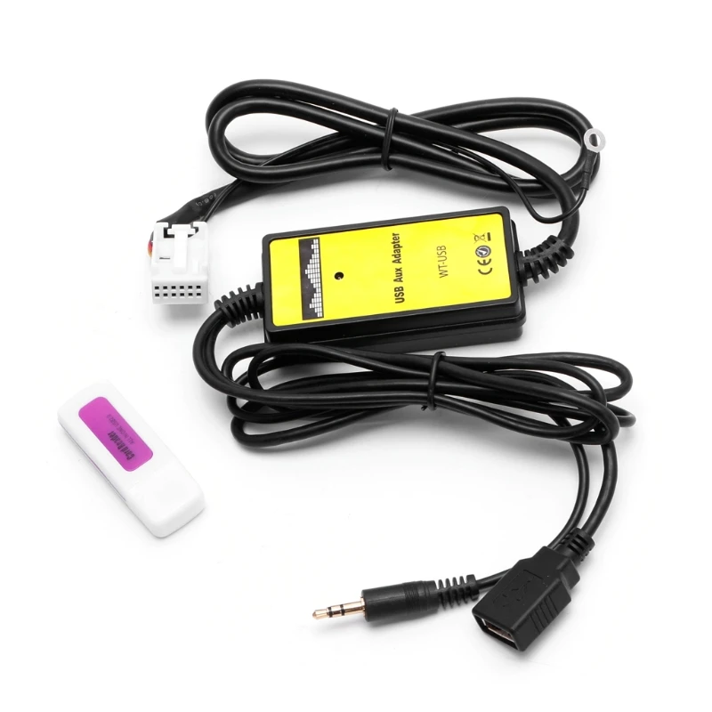 Автомобильный USB разъём подачи внешнего сигнала Aux in CD плеер адаптер MP3 радио
