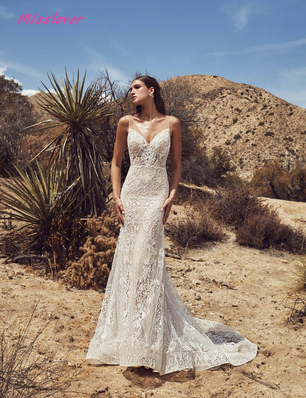Vestido De Noiva Роскошное винтажное кружевное свадебное платье русалки Новое пикантное свадебное платье с v-образным вырезом и открытой спиной Robe de mariee
