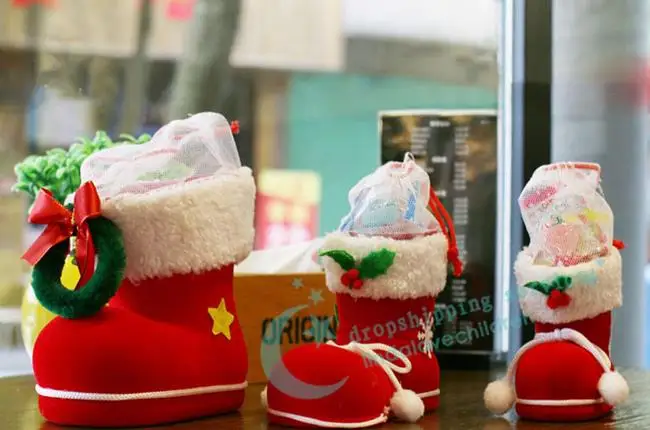 Рождественские украшения сапоги небольшие подарки подарочные коробки