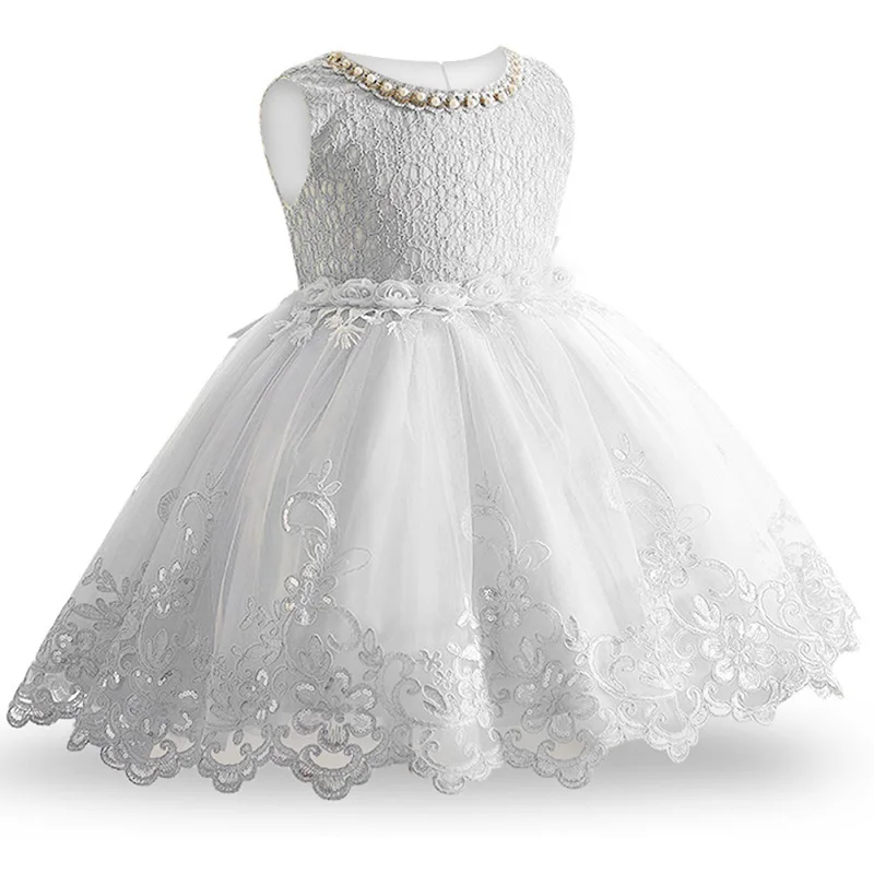 White Vestido/свадебное платье с цветочным узором для девочек; праздничное платье для девочек; Детские платья для девочек на День рождения; элегантное платье принцессы; Детский костюм - Цвет: White