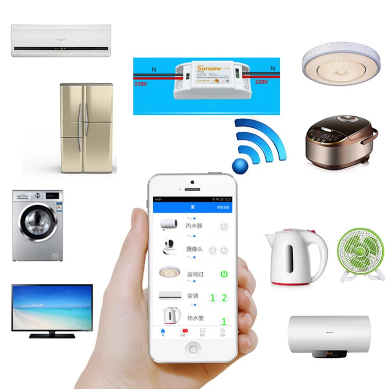2/3/4/5/6/8/10 шт SONOFF основной Wifi переключатель для Alexa Google Home APP таймер беспроводной
