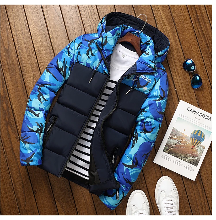 Rlyaeiz 2017 зимняя мужская куртка теплые короткие хлопковые куртки и пальто