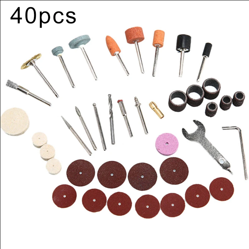 

40pcs Electric Ginder Set Rotary Power Tool Accessories For Wood Metal Engraving Grinding Polishing Kit