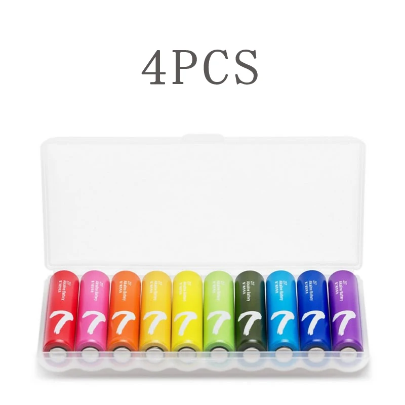 4PCS/Lot For XIAOMI ZMI ZI7 AAA for Camera Mouse Keyboard Controller Toys lkaline Battery Rainbow Disposable Batteries Kit | Электроника