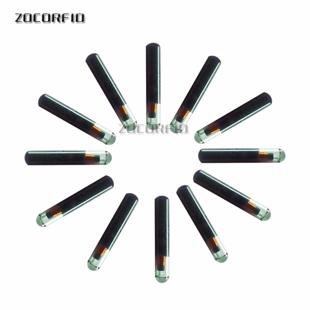 

100pcs EM4100 RFID 125KHZ Glass tube animal tags, animal RFID tag /muscle injection with the tag/ 12X2.12mm