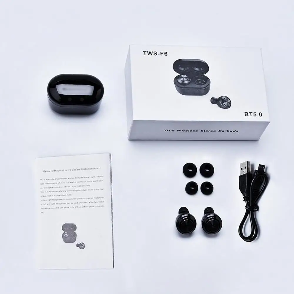A6 TWS Bluetooth наушники водонепроницаемые BT V5.0 стерео игровые гарнитуры беспроводные наушники с микрофоном