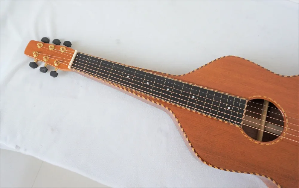 

Primary model rope binding with all solid mahogany Body Weissenborn Hawaiian Guitar Model HG001SB