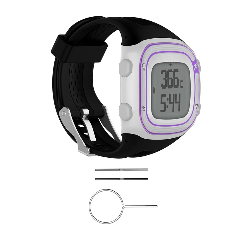 Essidi Sweatproof резиновые часы ремешок Шпильки Набор инструментов для Garmin Forerunner 10 15 Quick