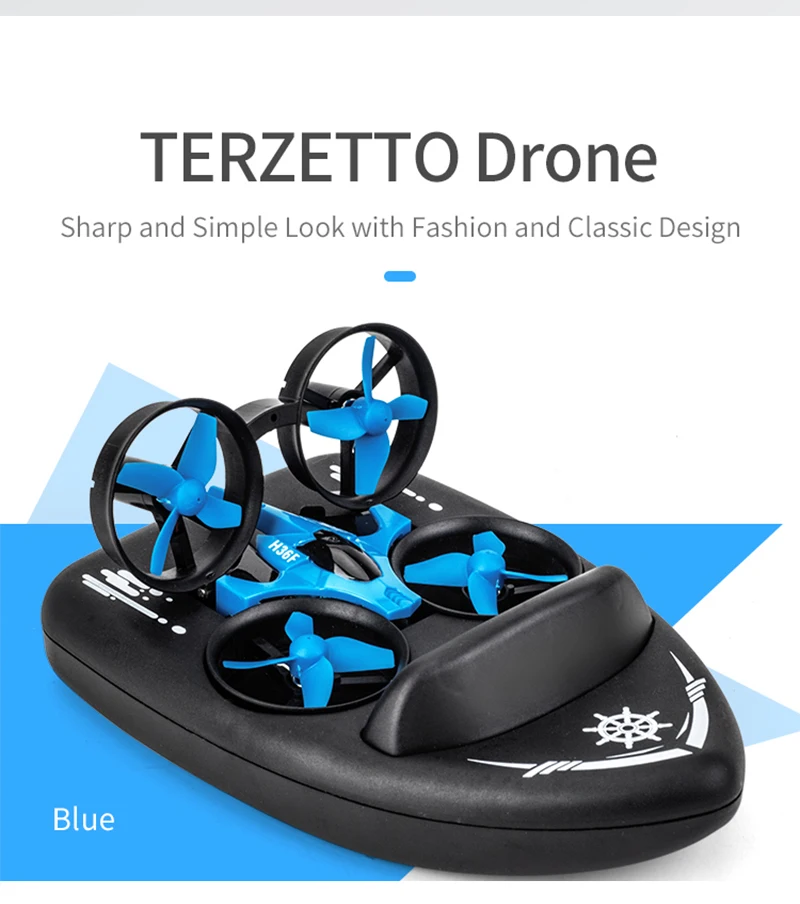 Оригинальный JJRC H36F 2 4G автомобиль Дрон лодка 3в1 многофункциональный пульт