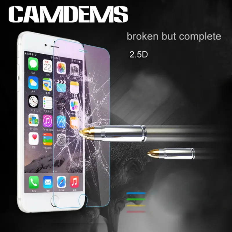 CAMDEMS 200 шт./лот HD anti Explosion 2.5D 0.3 мм Твердость 9 H Премиум Закаленное протектор экрана