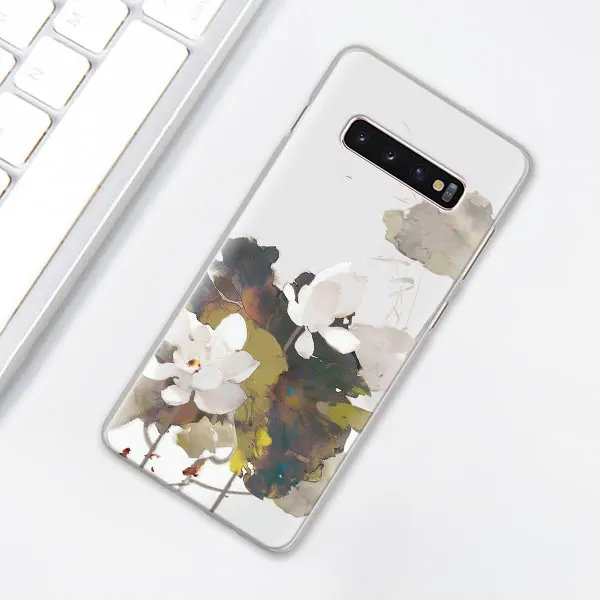 009 В китайском стиле живописи тушью чехол для телефона для samsung Galaxy S10e S10 плюс S7 S8 S9 Plus Note 8 9 M10 M20 M30 жесткий чехол Coque - Цвет: 009