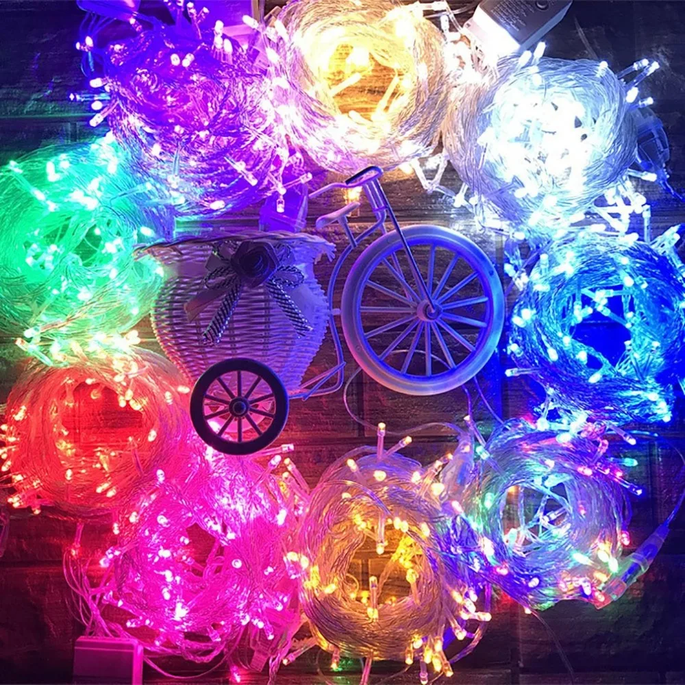200/300 LED Battery Powered Bulb Column Christmas Tree Decoration Lamp String IP44 Courtyard Decorative Light | Освещение