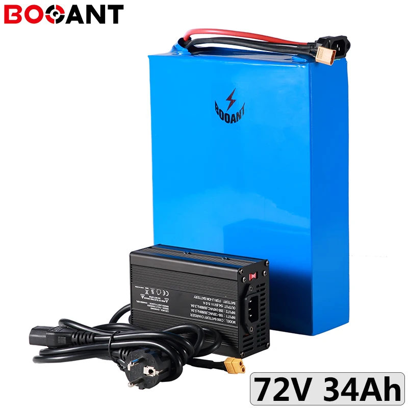 72 V 34Ah аккумуляторная литиевая батарея для 32650 ячеек 20 S 72 V электрический велосипед батарея Встроенный 50A mps BMS с 84 V 5A зарядное устройство