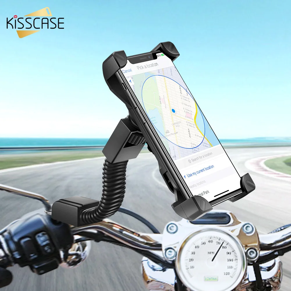 Держатель для телефона KISSCASE универсальный держатель смартфона мотоцикла GPS redmi