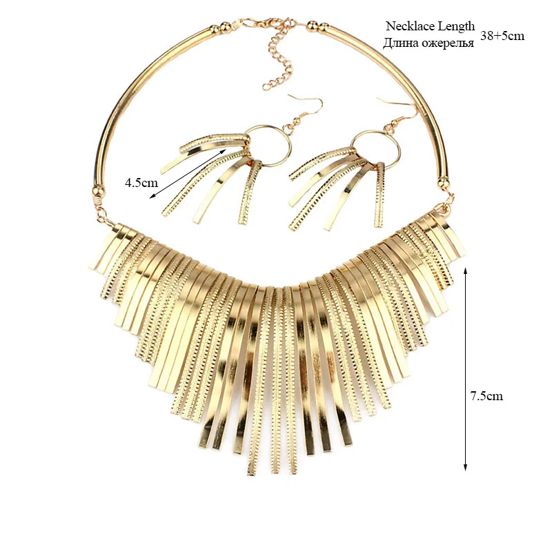 VIVILADY воротник Металлические Ювелирные наборы для женщин массивные Ожерелья