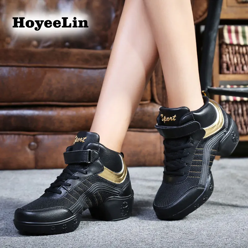 HoYeeLin/танцевальные кроссовки до щиколотки женские дышащие сетчатые джазовые в