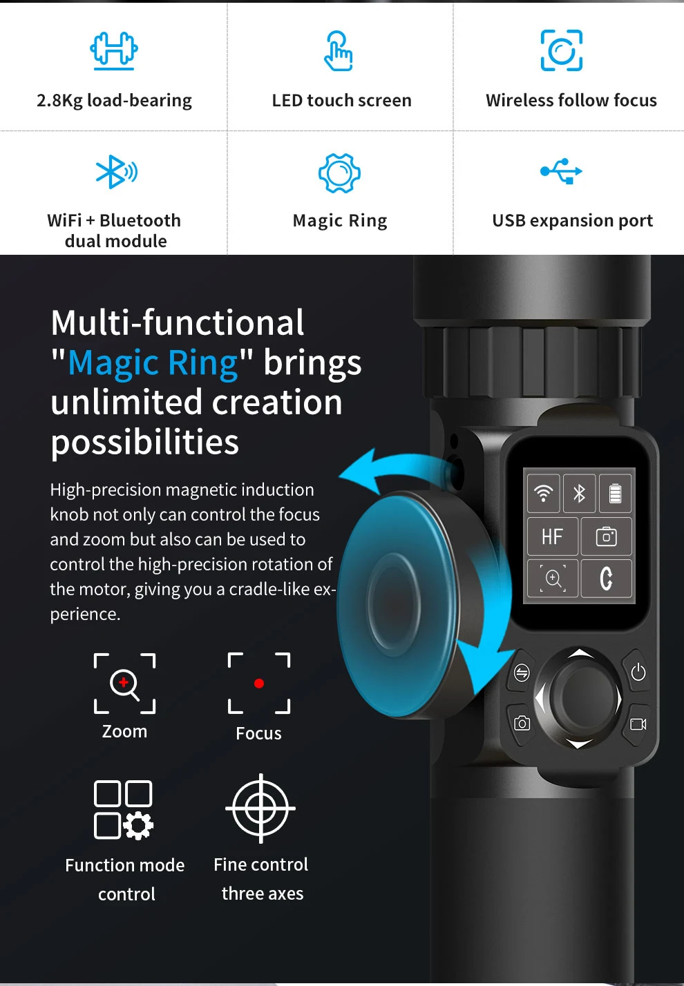FeiyuTech Feiyu AK2000 3-осевой механической портативный монопод с шарнирным замком Dslr Камера стабилизатор для sony Canon 5D 6D Mark Panasonic GH5 Nikon
