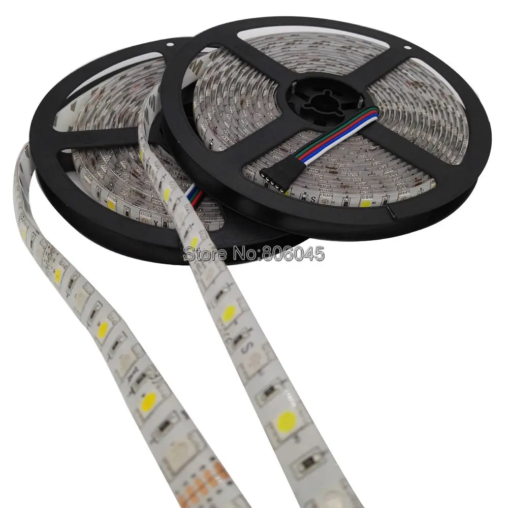5 м 300 светодиодный 12V 24V DC SMD 5050 RGBW полосы IP20 IP65 IP67 Водонепроницаемый RGB + белый (RGBW)