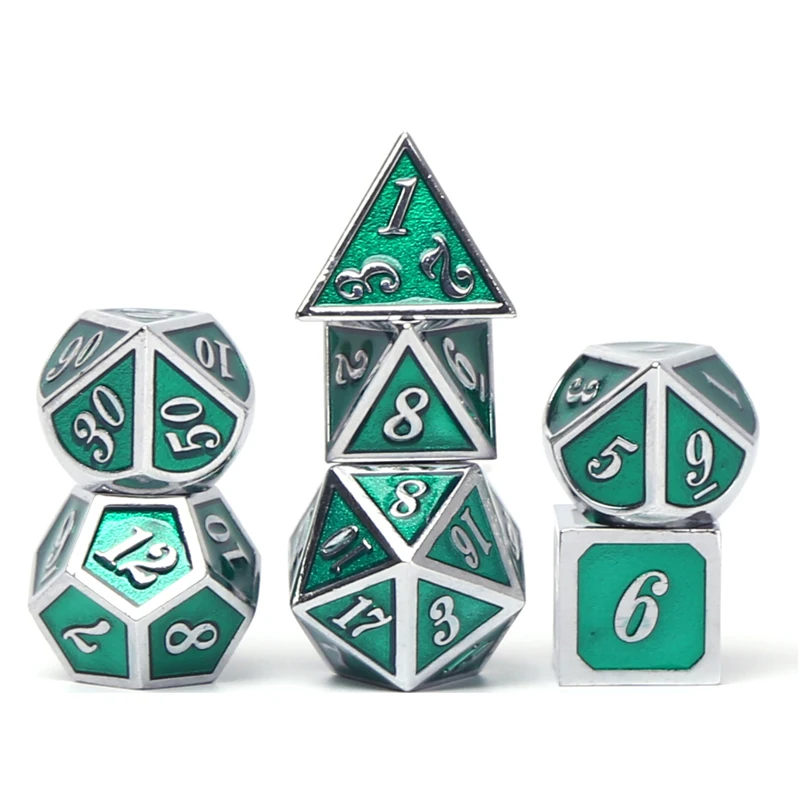 CHENGSHUO DND игровые игральные кости набор из 7 многогранных металлических игральных