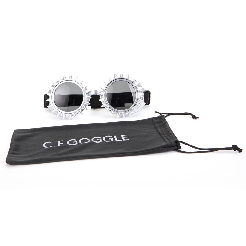 C. F. GOGGLE Новое поступление 2019 круглые серебристые оранжевые линзы из