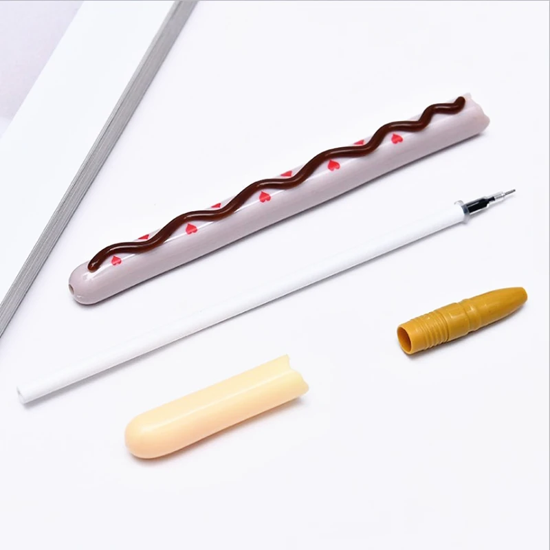 2 шт./лот гелевые ручки для шоколадных печенья милые карт черные чернила школы