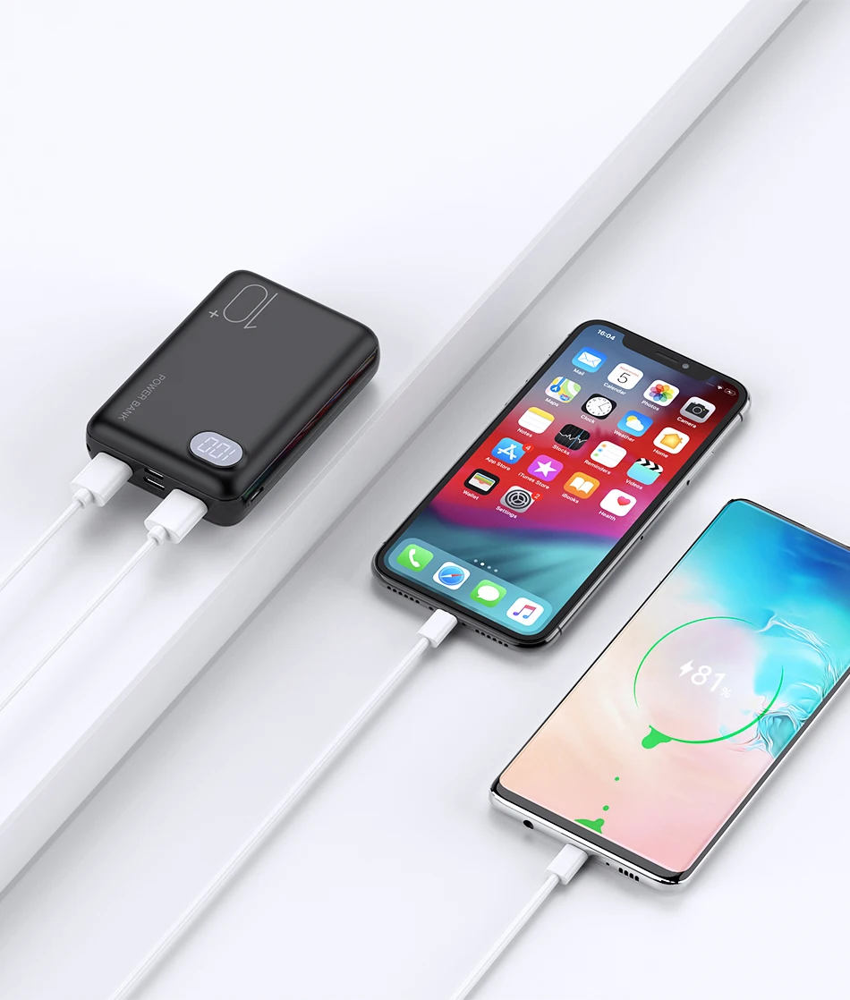RAXFLY Mini 10000mAh power Bank двойное Портативное зарядное usb-устройство для huawei Xiaomi Phone внешний аккумулятор светодиодный портативное зарядное устройство с дисплеем power bank for xiaomi повербанк