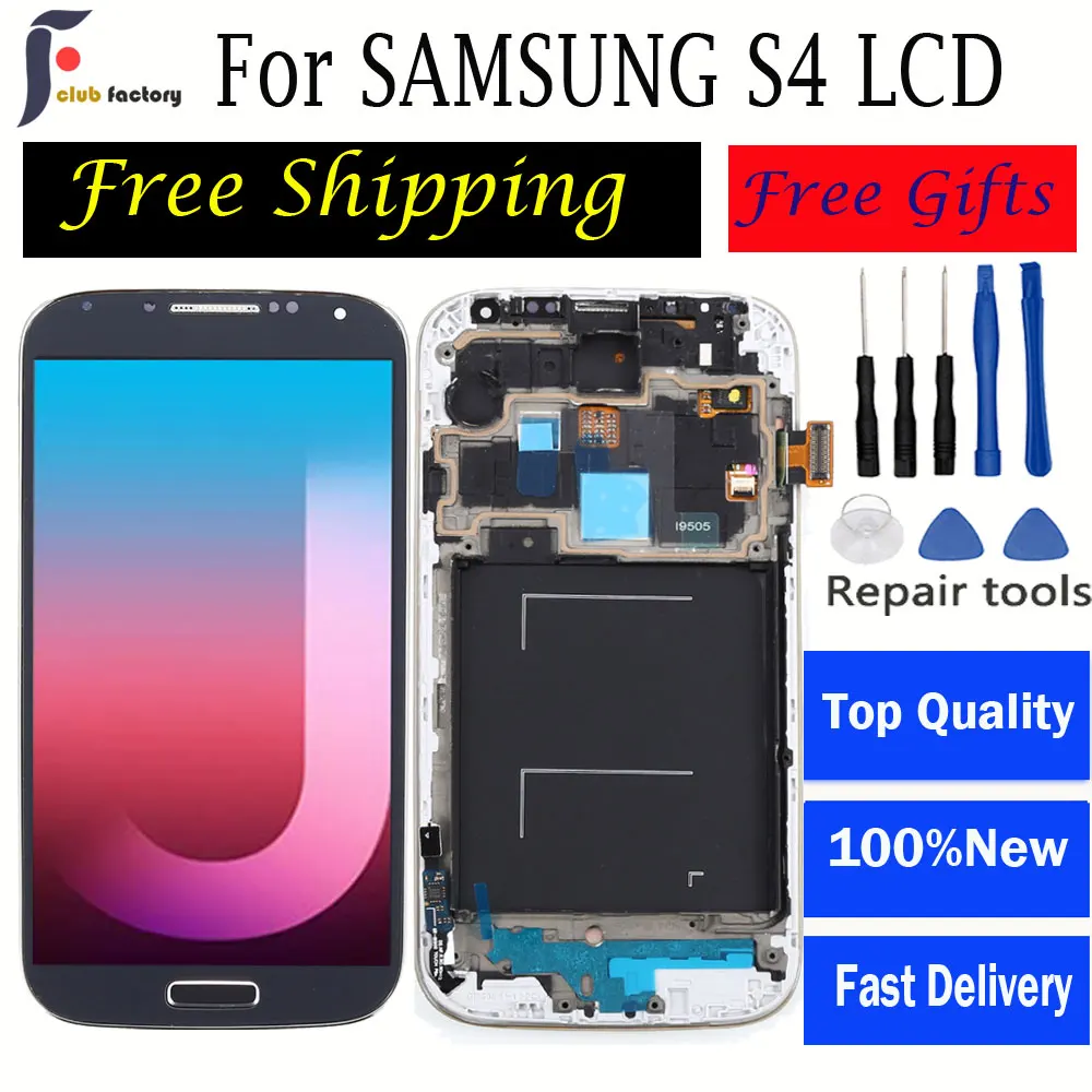 Для SAMSUNG Galaxy S4 i9505 ЖК-дисплей сенсорный экран дигитайзер I9500 i9505 ЖК-дисплей с рамкой для SAMSUNG S4 I9500 дисплей