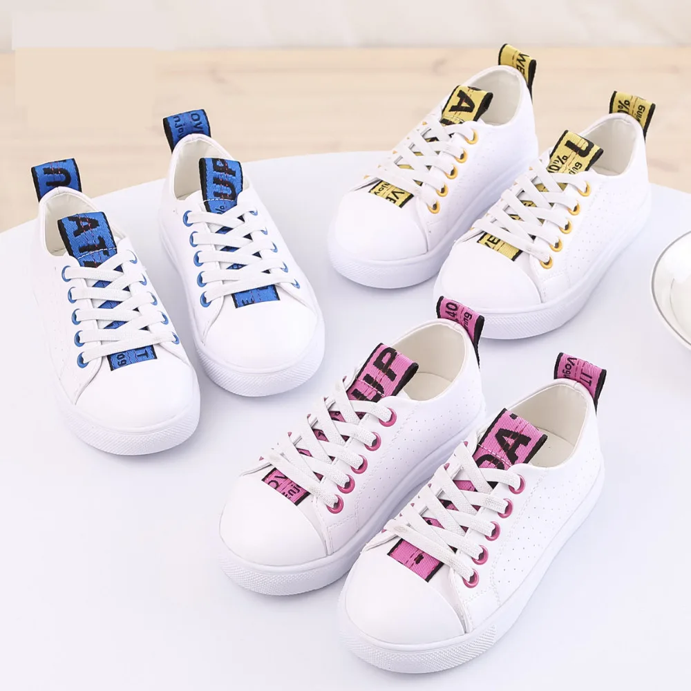 Новый действительно кожа детей вулканизированной Обувь детская спортивная