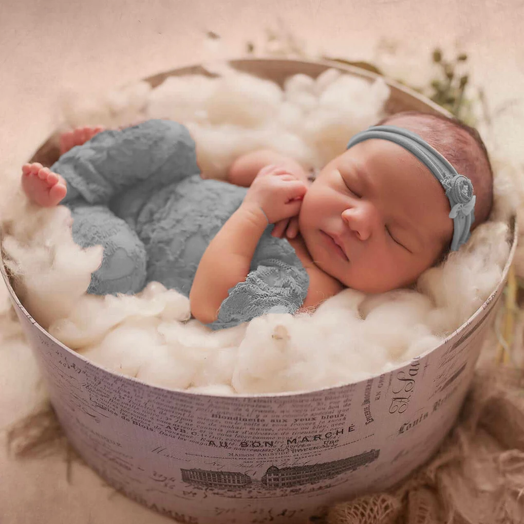 Новый реквизит для детской фотосъемки кружевные комбинезоны новорожденных