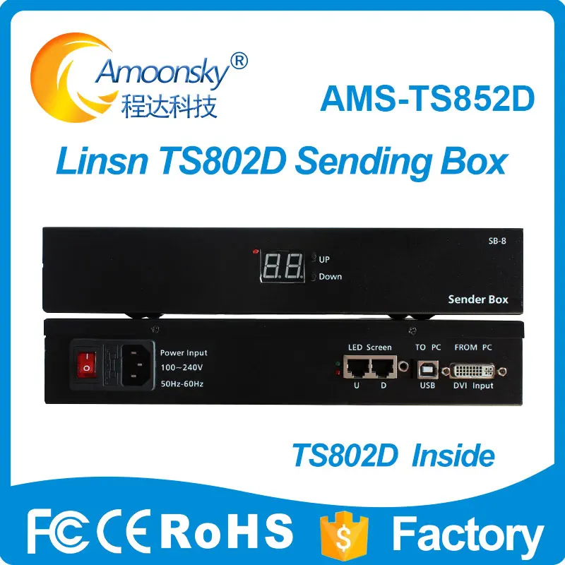 

Linsn TS852D Full Color LED Display Control Panel Sending Box Video Sender for LED Module Display with TS802D Sending Card