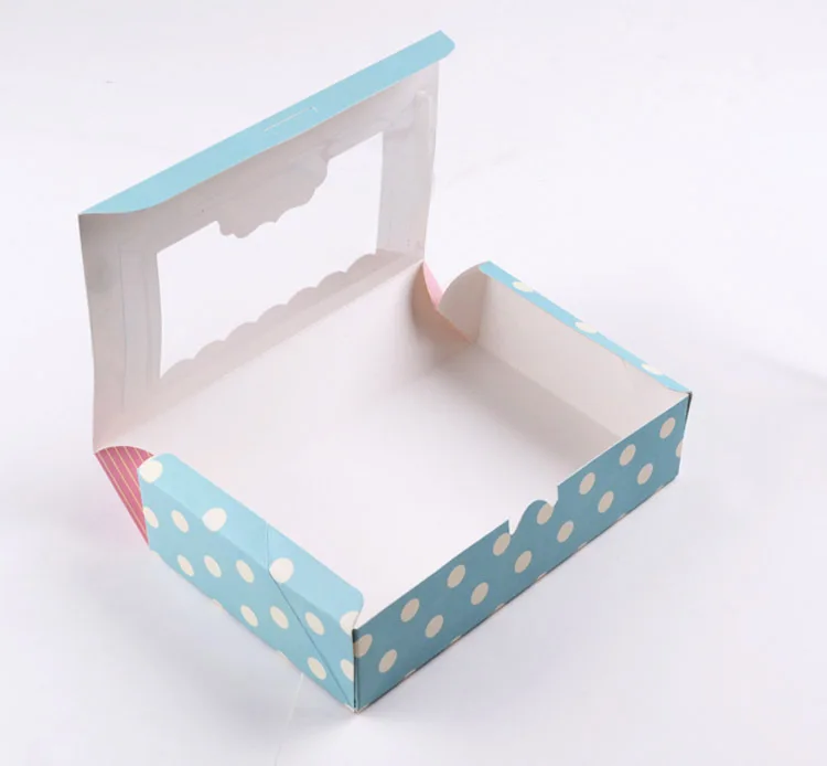 300pcs 21.5x13.5x5cm Polka Dot White Paper Gift Box Packaging Display Box Gift Boxes For Wedding/jewellery/candy/food Storage
