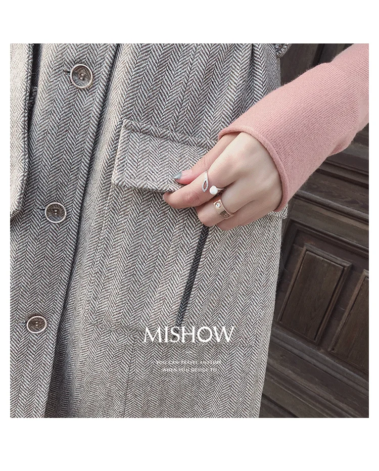 Mishow Модное женское осенняя и зимняя платье с поясом MX18D1063