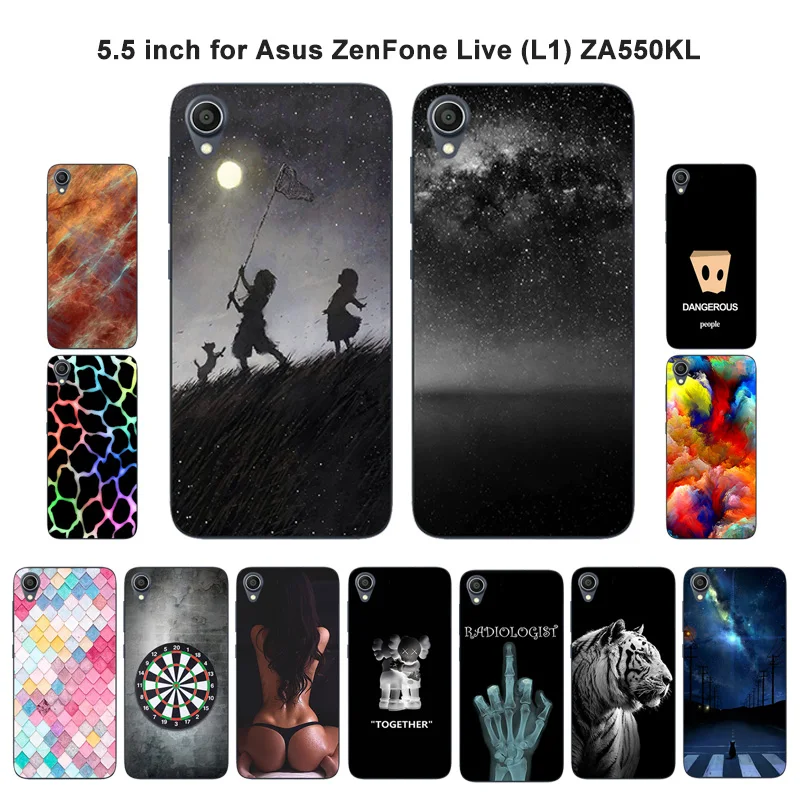 Чехол для Asus ZenFone Live (L1) ZA550KL роскошные мягкие чехлы из ТПУ цветная сетчатая задняя