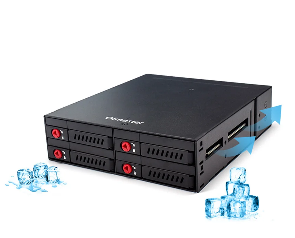 4-Bay 6-Bay 2,5 дюймов SATA SSD HDD горячей замены мобильный стеллаж для выставки товаров/Корпус жесткого диска стеллаж для хранения данных для 5,25 отсек для жесткого диска - Цвет: 4-Bay