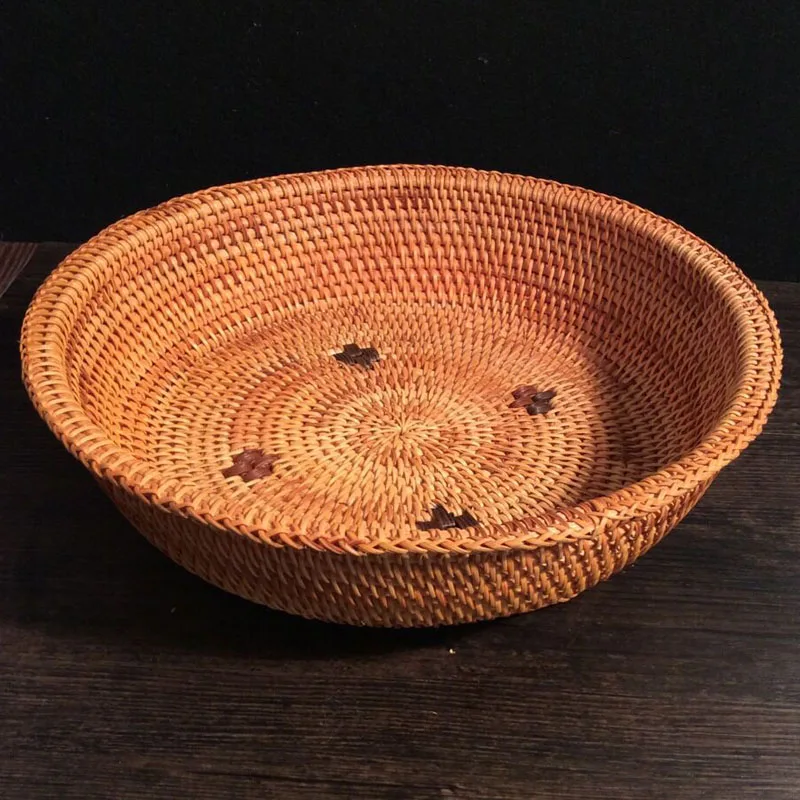 Креативная винтажная плетеная Фруктовая корзина Большая маленькая из