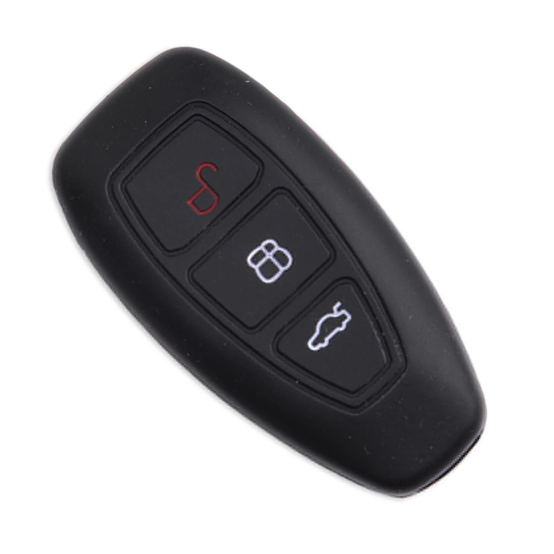 Black DWCX автомобильный силиконовый чехол с 3 кнопками для ключей для Ford Fiesta Focus Mondeo Kuga Escape C-Max/Grand C-Max Ecosport C-Max - Название цвета: Black