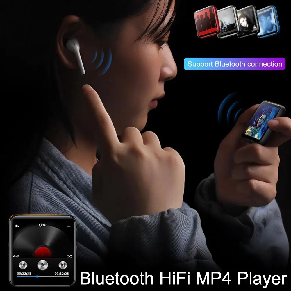 K1 4G 8G 16G полноэкранный Bluetooth MP4 плеер с сенсорным управлением, модная Мини Электронная книга для чтения, воспроизведения видео, портативный MP4-плеер r20