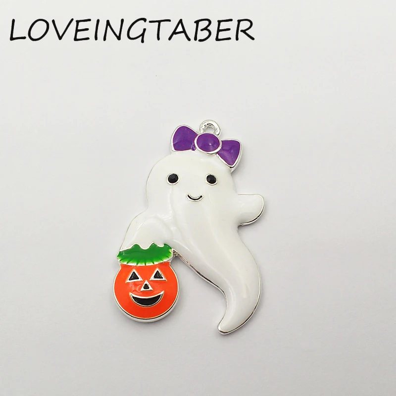 

10pcs/bag Halloween Series 1: Rhinestone/Enamel Witch,Jar,Spider,Nut,Owl,Cupcake,Ghost,Skull,Pendant ( Choose Design First )