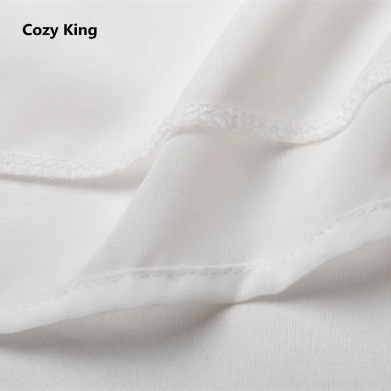 Cozy King summer t-shirt 2018 new hot sale solid color slash neck lotus leaf lantern sleeves chiffon tops beach holiday | Женская одежда