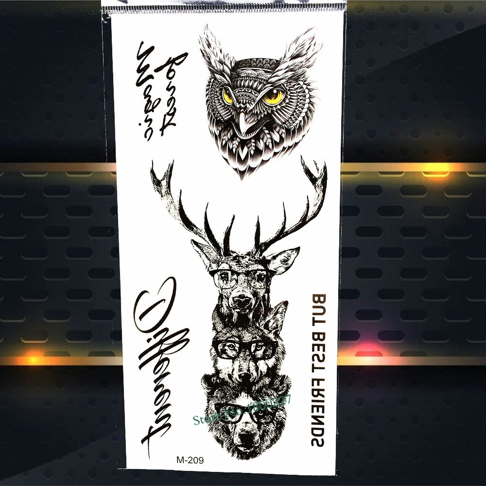 Водонепроницаемый руку назад Переводные картинки Временные Стикеры татуировки