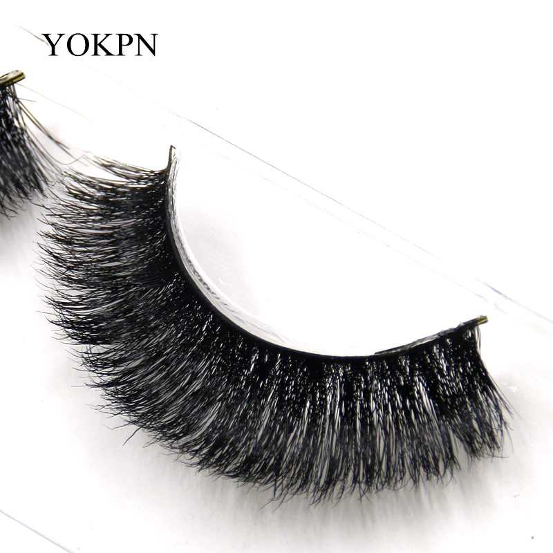 

YOKPN Exaggerated Black Thick Cotton Thread Stalk False Eyelashes Cross Messy Natural Mink Eye Lashes Smoked Fake Eyelashes